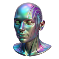 magnificent classic A holographic projection of a human face, glitching and distorting, against a backdrop of abstract data streams. Eerie, unsettling lighting, digital art style detailed png