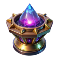 stunning vintage A powerful magic artifact radiating energy, mystical and vibrant lighting, fantasy art style high quality png