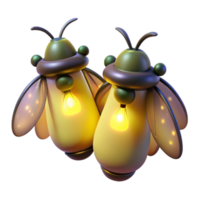dramatic rustic A group of fireflies at dusk, glowing softly, magical realism, dark background lighting, professional png