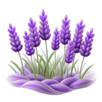 wonderful rustic A field of lavender flowers swaying in the wind, soft purple hues, impressionist style, detailed png
