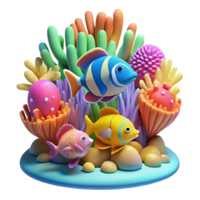 impressive abstract A coral reef teeming with colorful fish, underwater scene, vibrant colors, natural lighting, authentic png