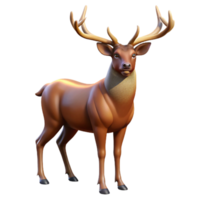 impressive vintage A majestic stag with large antlers, forest setting, soft lighting, realistic rendering, high quality png