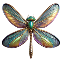 vibrant creative A close-up of a dragonfly's wings, intricate details, iridescent colors, backlit, authentic png