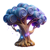 extraordinary artistic A colossal, ancient tree entwined with glowing runes, its branches reaching towards a swirling nebula. Surrealist style genuine png