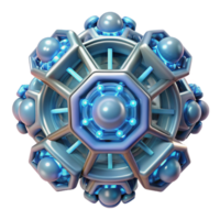 extraordinary modern A group of nanobots forming complex geometric patterns, illuminated by microscopic light, in an abstract style high quality png