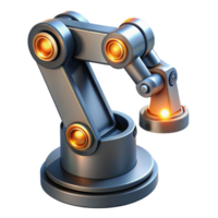 serene modern A highly detailed, industrial robot arm performing a complex task, illuminated by factory lighting, in a photorealistic style authentic png