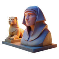 impressive vintage A mysterious sphinx with the head of a woman and the body of a lion, gazing enigmatically into the distance, bathed in the soft light of twilight. Egyptian style professional png