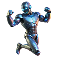 dramatic traditional A robotic exoskeleton enhancing human strength and agility, illuminated by dynamic lighting, in a futuristic style detailed png