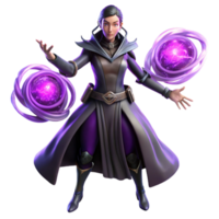 serene classic A powerful sorceress with glowing hands, summoning a swirling vortex of magical energy. Cosmic horror style high resolution png
