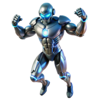 extraordinario tradicional un robótico exoesqueleto mejorando humano fuerza y agilidad, iluminado por dinámica Encendiendo, en un futurista estilo auténtico png