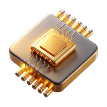 vibrante rústico uma fechar-se do uma microchip revelador intrincado circuitos, dourado luz destacando Está complexidade, técnico ilustração estilo profissional png