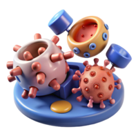 elegant traditional A group of nanobots repairing damaged tissue, microscopic view, scientific illustration style detailed png
