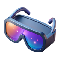 magnificent artistic A pair of augmented reality glasses displaying a virtual interface, sleek design, soft lighting, product design style original png
