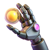 magnificent rustic A robotic hand reaching towards a glowing orb of energy, dynamic lighting, science fiction style professional png