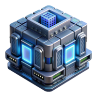 stunning modern Isometric projection of a complex modular building system, vibrant colors, abstract geometric shapes, playful and dynamic, architectural illustration, exclusive png