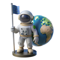 serene rustic A lone astronaut planting a flag on the moon, the Earth visible in the background, lit by the harsh glare of the sun, in the style of a NASA photograph genuine png