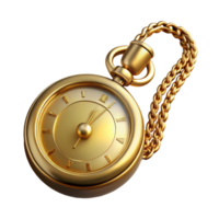 vibrant classic An antique pocket watch with Roman numerals and a delicate chain, soft golden lighting, Art Nouveau style detailed png