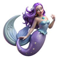 beautiful traditional A beautiful siren with shimmering scales and flowing fins, luring sailors with an enchanting melody, under a full moon, in a dreamlike, Pre-Raphaelite style exclusive png