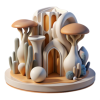 dramatic traditional Organic architecture, flowing lines, natural materials, soft diffused light authentic png