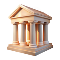 wonderful artistic Greek temple, marble columns, bright sunlight, classical style exclusive png