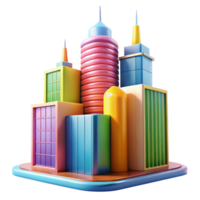 serene rustic Postmodern skyscraper, colorful facades, playful shapes, bright sunlight premium png