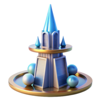 stunning classic Conceptual skyscraper, gravity-defying design, futuristic lighting, abstract style authentic png