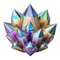 vibrant contemporary A cluster of crystalline structures, refracting and reflecting light, creating a dazzling display of prismatic colors. Art Nouveau style with global illumination 4K png