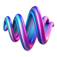 beautiful rustic An abstract representation of sound waves, visualized as undulating, vibrant ribbons of color. Synthwave style with neon lighting premium png