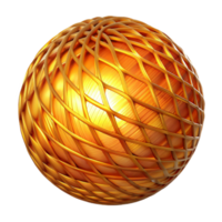 impressive abstract A textured sphere composed of interwoven threads of light, emitting a warm, golden glow. Minimalism style with a subtle gradient 4K png