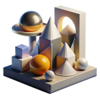 stunning rustic A dynamic interplay of light and shadow, creating an abstract landscape of geometric forms. Bauhaus style with high contrast lighting professional png