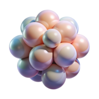 extraordinary artistic A cluster of translucent orbs, overlapping and intersecting, creating a sense of depth and complexity, with soft pastel colors. Minimalism style with ambient occlusion authentic png