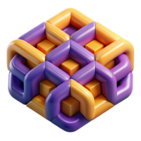 impressive contemporary A vibrant field of geometric shapes, tessellating and interlocking, with a bold, graphic quality. Op Art style with high contrast colors professional png