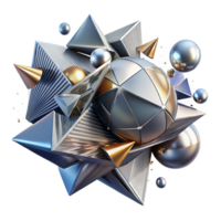 stunning classic A dynamic composition of fragmented shapes and lines, creating a sense of movement and energy, with a metallic texture. Futurism style with a motion blur effect original png