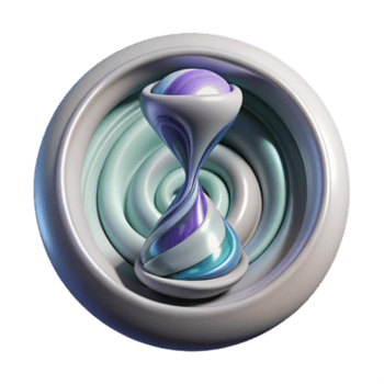 drammatico creativo un astratto rappresentazione di volta, visualizzato come un' vorticoso vortice di leggero e ombra. surrealismo stile con un' lasso di tempo effetto premio png