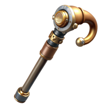 deslumbrante contemporâneo uma steampunk caminhando bengala com uma escondido lâmina e intrincado latão lidar, dramático iluminação, realista Renderização Prêmio png