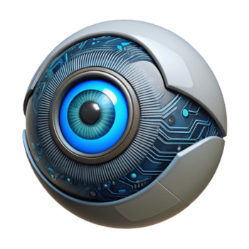 vibrerande abstrakt en närbild av en cybernetiska öga visning komplex data strömmar, med lysande kretsar synlig under de hud. cyberpunk, biomekaniska, detaljerad äkta png