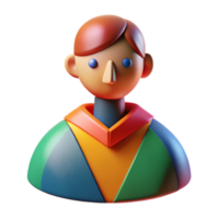 extraordinary minimalist Portrait of an abstract figure composed of geometric shapes, vibrant, contrasting colors, abstract art style high quality png