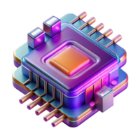 extraordinary abstract A close-up of a data chip with intricate circuitry glowing with vibrant colors. Cyberpunk, technological, abstract authentic png