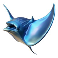 magnificent abstract A graceful manta ray gliding through the ocean, illuminated by underwater sunlight, in a dynamic, realistic style genuine png