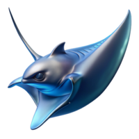 vibrant artistic A graceful manta ray gliding through the ocean, illuminated by underwater sunlight, in a dynamic, realistic style original png