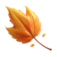 vibrant creative A single leaf falling from a tree, autumn colors, motion blur, realistic style high resolution png