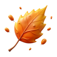 extraordinary abstract A single leaf falling from a tree, autumn colors, motion blur, realistic style genuine png