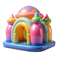 beautiful rustic Inflatable architecture, translucent materials, colorful design, temporary structures, playful atmosphere, original png
