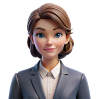 magnificent artistic Portrait of a confident businesswoman with sharp features, a tailored suit, and a determined expression, lit by studio lighting, in a corporate photography style high resolution png