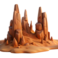 magnificent modern A desert landscape with towering rock formations, dramatic lighting, desolate, awe-inspiring high resolution png
