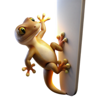 impressive rustic A nimble gecko clinging to a vertical surface, lit by a single spotlight, in a hyperrealistic style exclusive png
