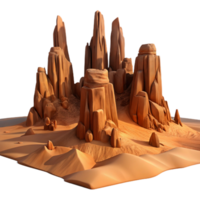 wonderful artistic A desert landscape with towering rock formations, dramatic lighting, desolate, awe-inspiring authentic png