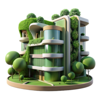 stunning artistic Biomorphic apartment complex, flowing organic forms, green walls covered in vegetation, dappled sunlight, hyperrealistic style 4K png