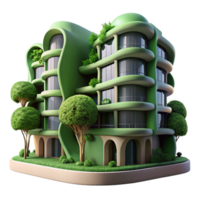 vibrant abstract Biomorphic apartment complex, flowing organic forms, green walls covered in vegetation, dappled sunlight, hyperrealistic style genuine png