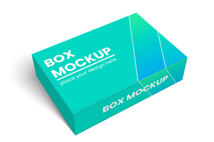 editable horizontal box mockup design psd